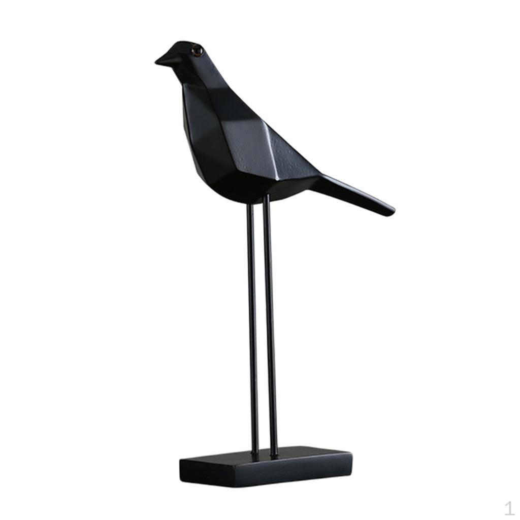 

Bird Figure Sculpture Statue Resin Decorative Birds 19.5cm чёрный