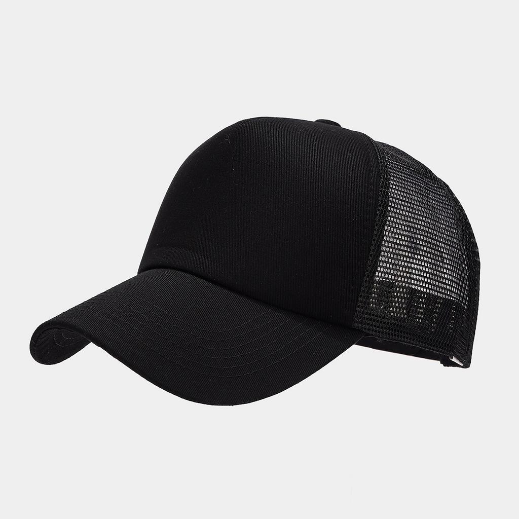 High Quality Low MOQ 5 Panel Unisex Blank Trucker Hats Cotton Fabric Adjustable Size Curved Brim Mesh Baseball Trucker Cap