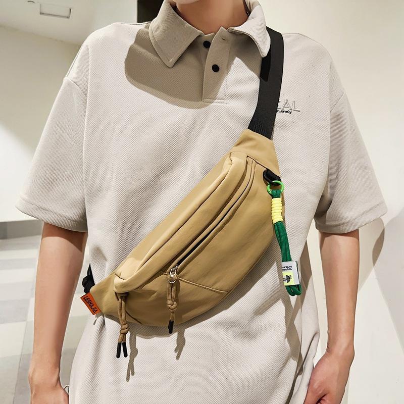 Summer Personalized Breast Bag Men'S Japanese Outdoor Simple Casual Messenger Bag Fashionable Foreign Style Zipper Women'S Fanny Pack