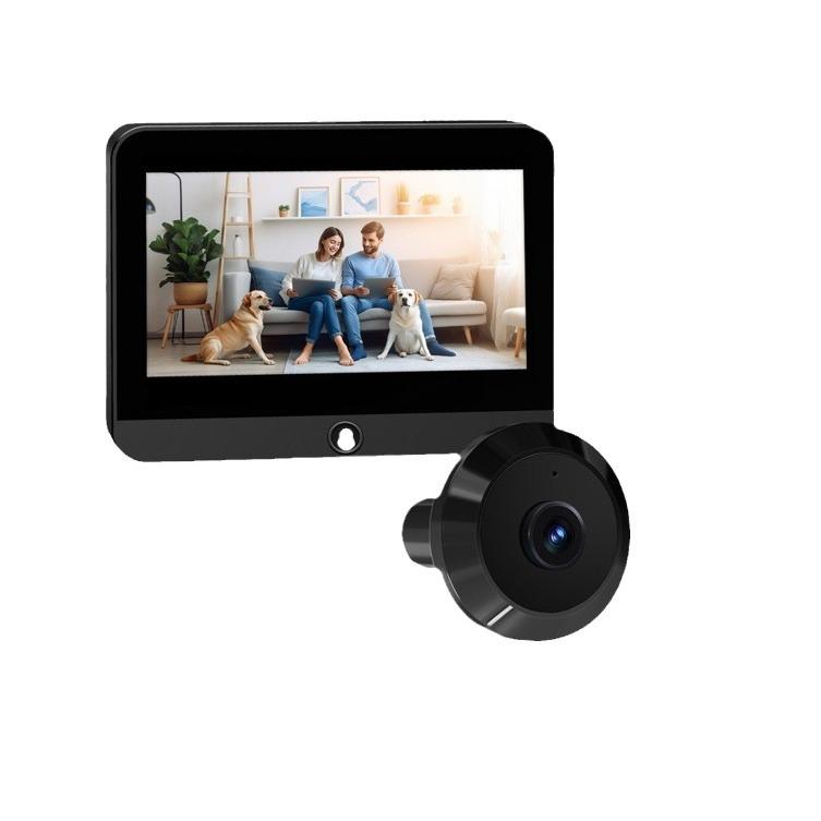 Tuya Smart WiFi Electronic Peephole Doorbell: Wireless Graffiti Camera with Remote Control.