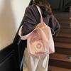 Süße Dame Schultertasche mit großem Fassungsvermögen leichte Reise Nylon-Tasche Umweltschutztasche vielseitige Donut-Tragetasche