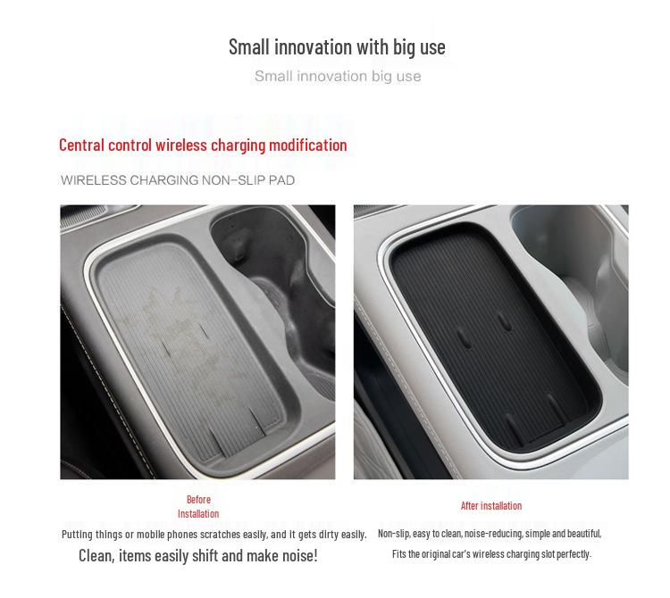 23-24 NIO ES6 Silicone Anti-Slip Wireless Charging Pad for Center Console.