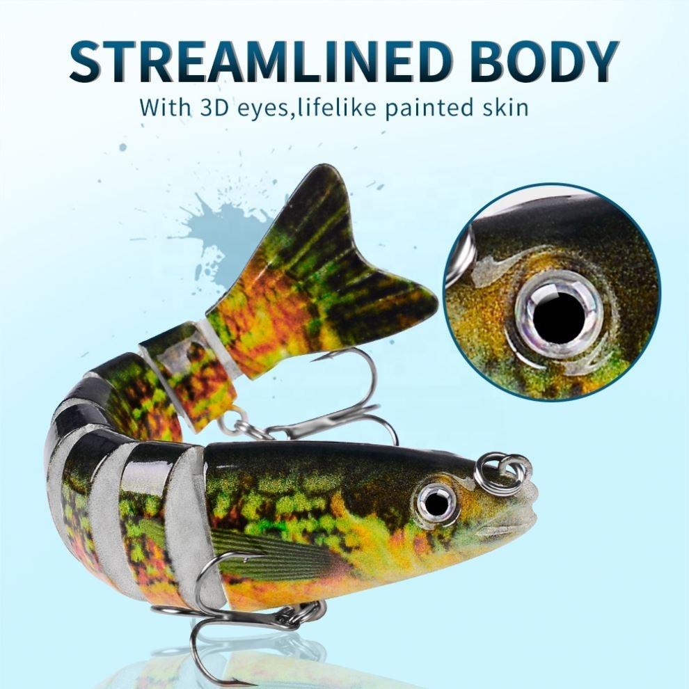 Sinking Multi-Jointed Fishing Lure 12.5cm 19g Lifelike 8 Segments Swimbait Fishing Tackle