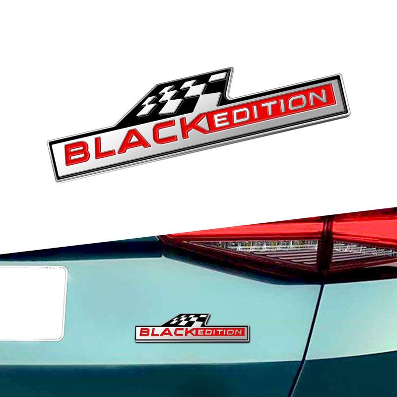 3D Car Styling Black Edition Emblem Badge Metal Stickers Rear Trunk Decals For Skoda Fabia Enyaq Octavia Monte Carlo Superb VRS