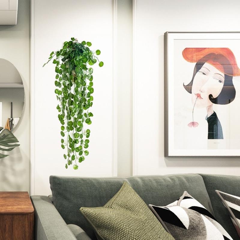 Simulation Green Dill Sweet Potato Grape Wall Hanging Fake Flower Rattan Green Plant Decoration