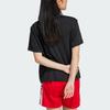 Adidas Originals Adicolor Trefoil Boxy Tee With Letter Logo Print Women Tops Black IU2422