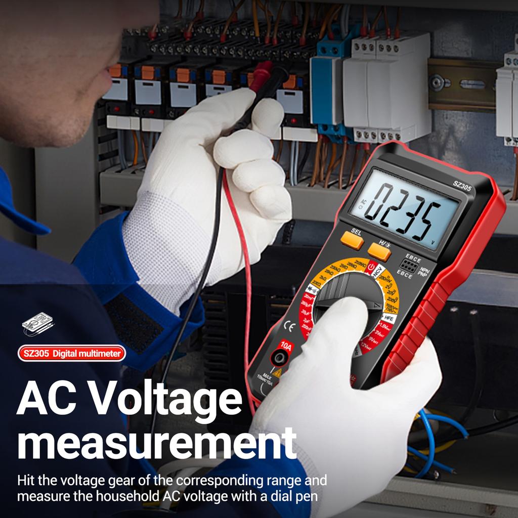 SZ305 Multimeter  Tor Testers Professional 1  Counts Smart Voltmeter Ohm Meter Fast Accurately Measures Voltage Current Resistance