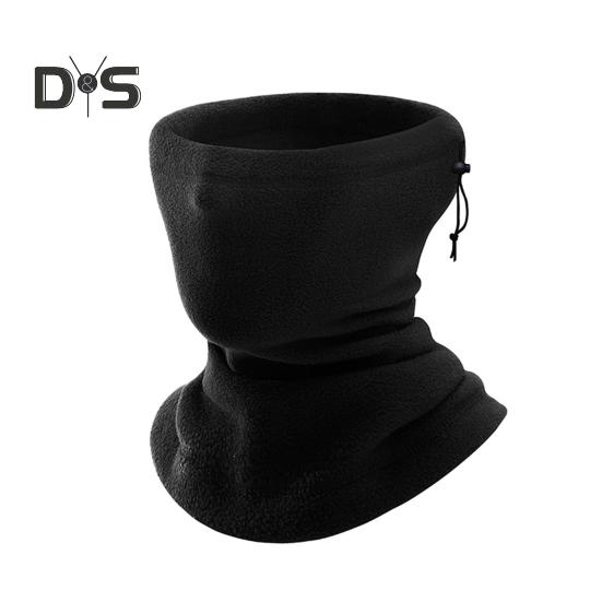 

Зимний утеплитель для шеи для мужчин и женщин, ветрозащитный флисовый подклад, термоподушка для лица, шарф, спортивный аксессуар для холодной погоды чёрный