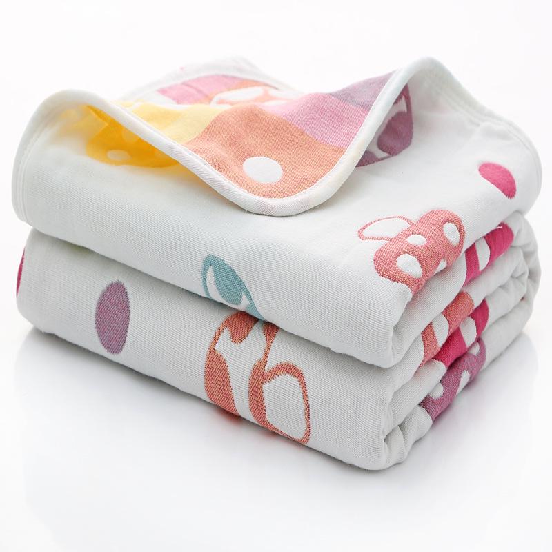 

Six-Layer Gauze Baby Bath Towel - Soft, Absorbent Pure Cotton Blanket for Newborns and Children. 80x80 cm