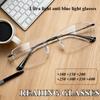 Fashionable Ultra Light Reading Glasses for Men, Frameless Cut Border Blue Light Glasses, Classic High-definition Anti Fatigue
