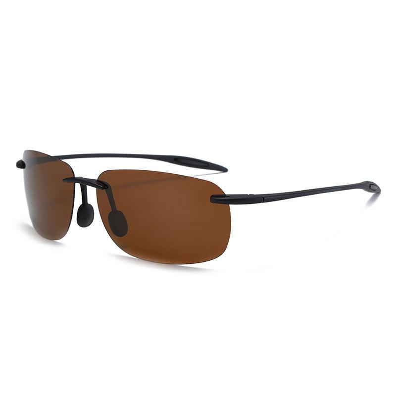 New Men Classic Sports Rimless Sunglasses Men Women Male Driving Golf Rectangle Ultralight Frame Sun Glasses UV400