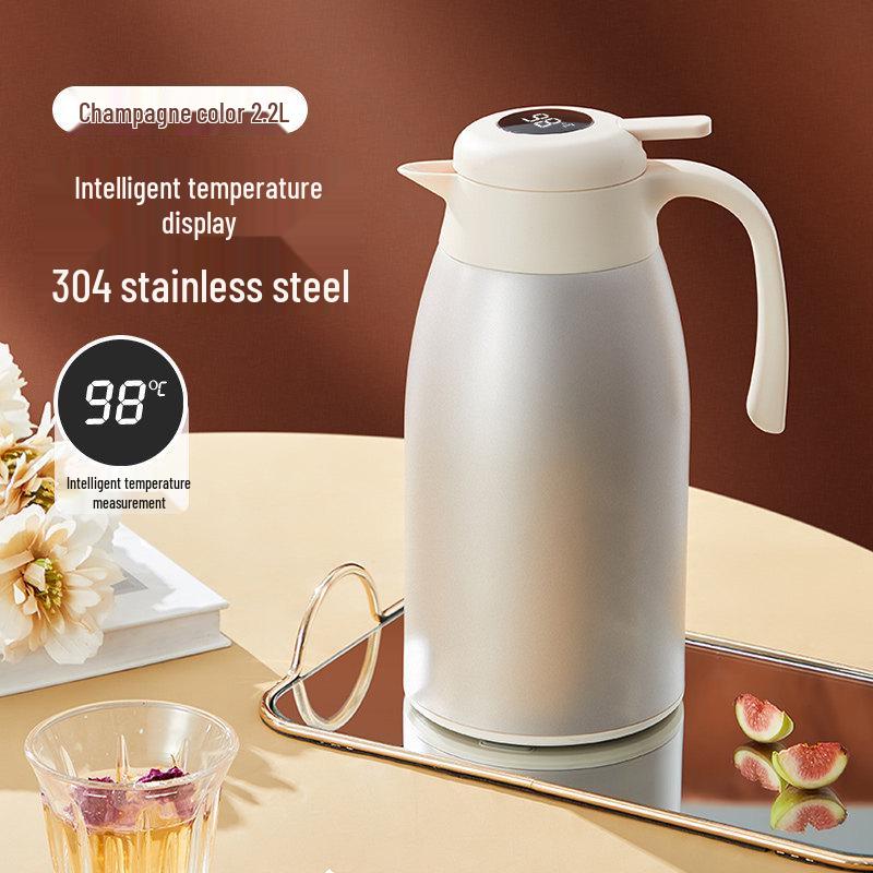 Stainless Steel Thermos Flask - Large Capacity Hot Water Bottle for Home Use