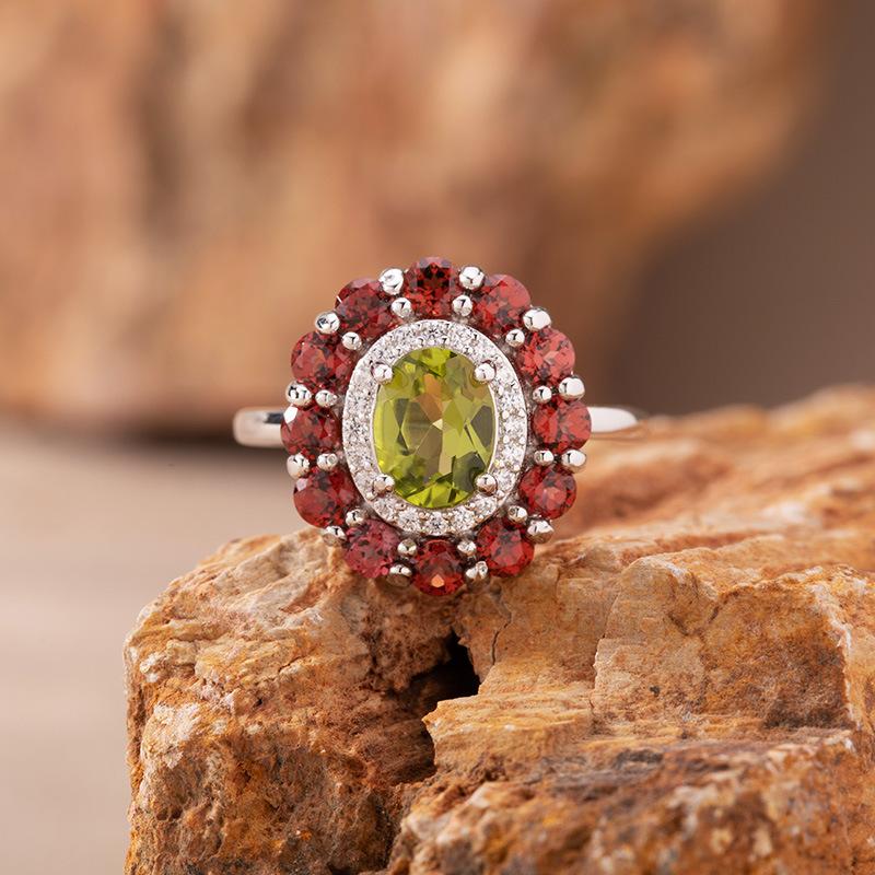 Natural Colored Jewelry Aquamarine Topaz Amethyst Citrine Stud Earrings S925 Silver Light Luxury High Sense