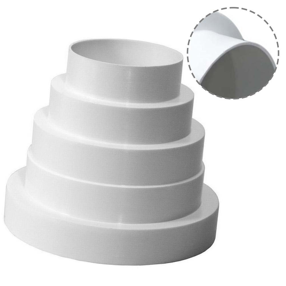 Duct Reducer Connector for Extractor Fan Pipes ABS Plastic Sizes 80mm 100mm 120mm 125mm 150mm Suitable for Airflow Systems