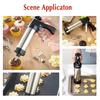 Cookie gun extruder stainless steel cream pipe gun cream pipe nozzle DIY cake and cookie press household baking tool.