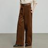 Chuyu Women's Autumn Corduroy Split Wide-Leg Banana Pants