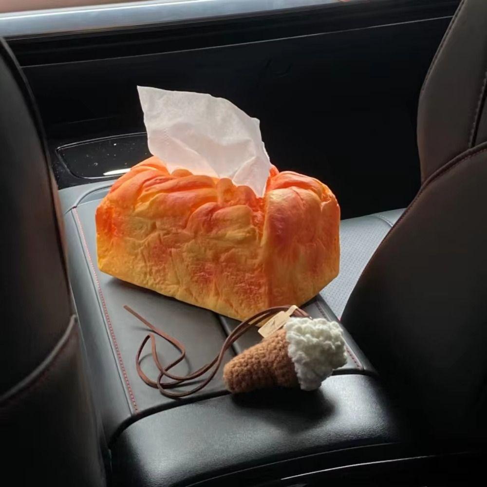 Loaf Shaped Toast Tissue Holder Simulation Decorative Tissue Dispenser Living Room Decor