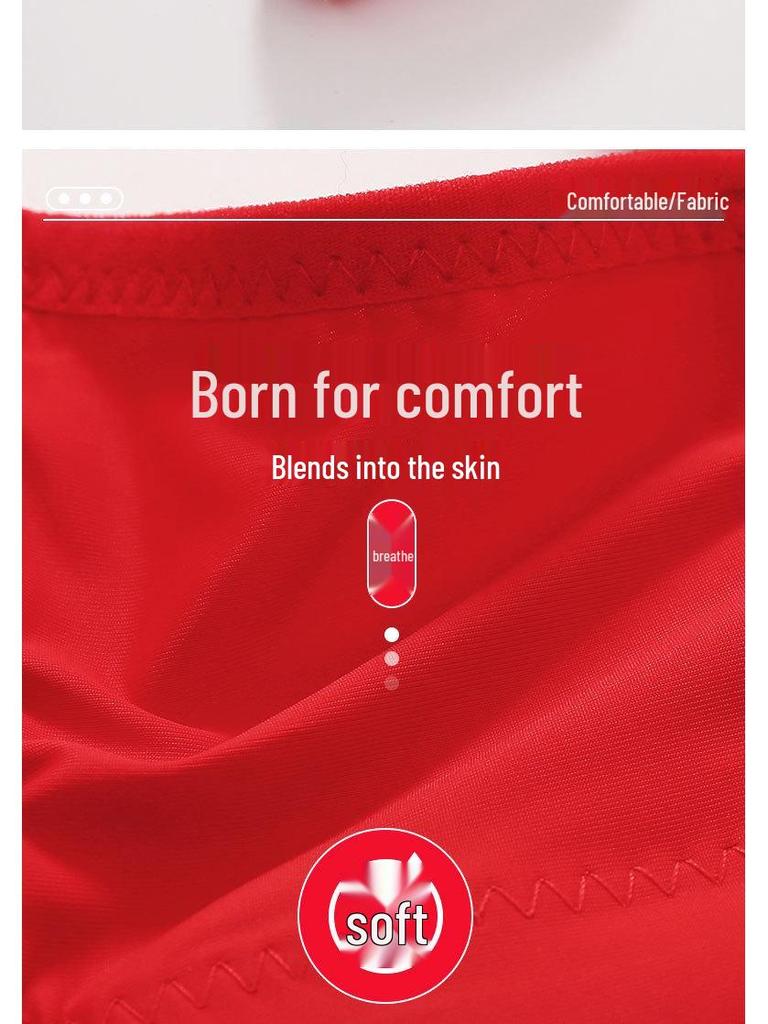 Roter Spitze Plus Size Drahtloser Dünnkorb-BH mit stilvollem Rücken