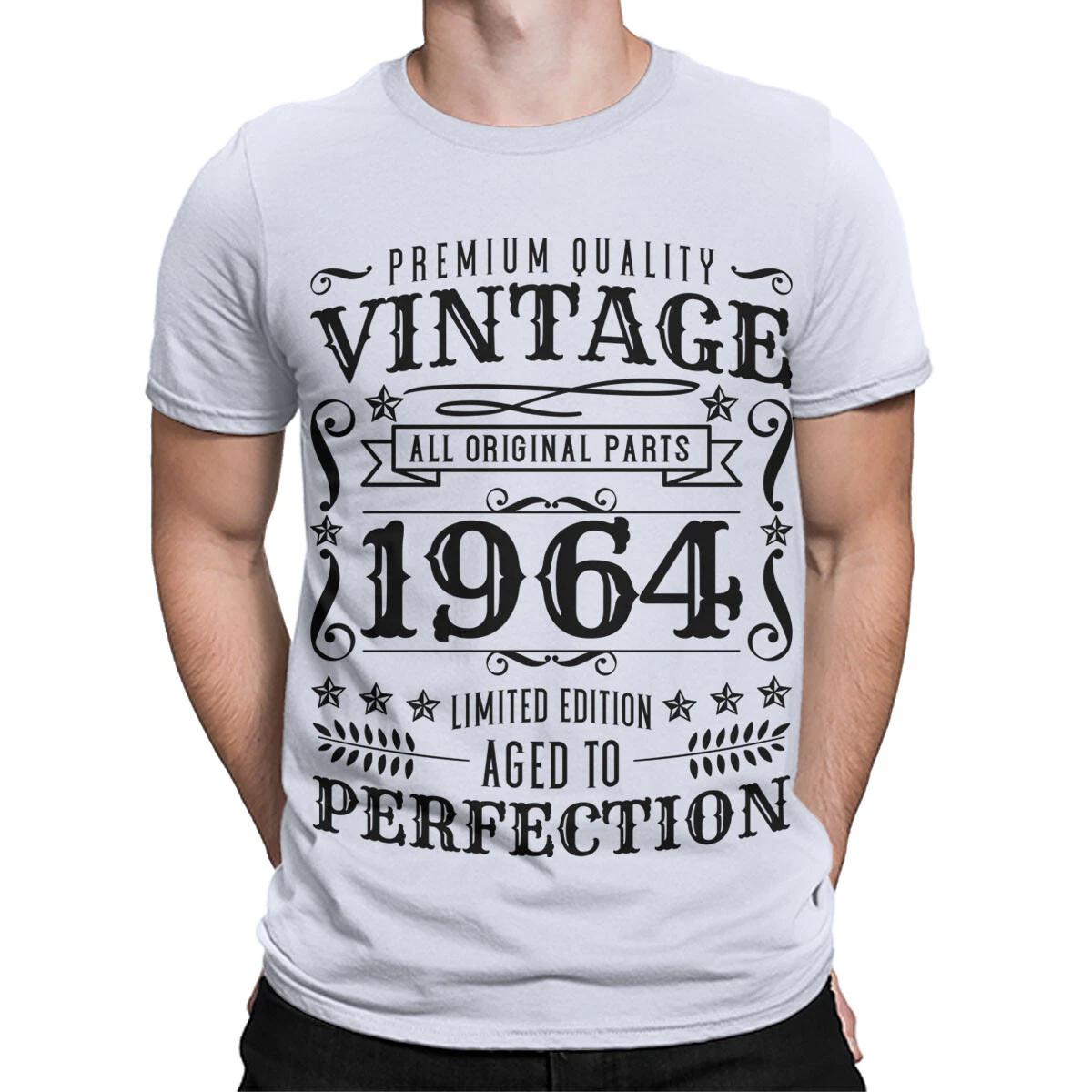 Authentic 1964 Vintage Birthday T-Shirt Limited Edition Aged To Perfection #T490 M