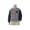 Vans All Over Print Letter And Number Long Sleeve Baseball Collar Single Breasted Jacket Men Jacket Blue VN0A7SRQ448