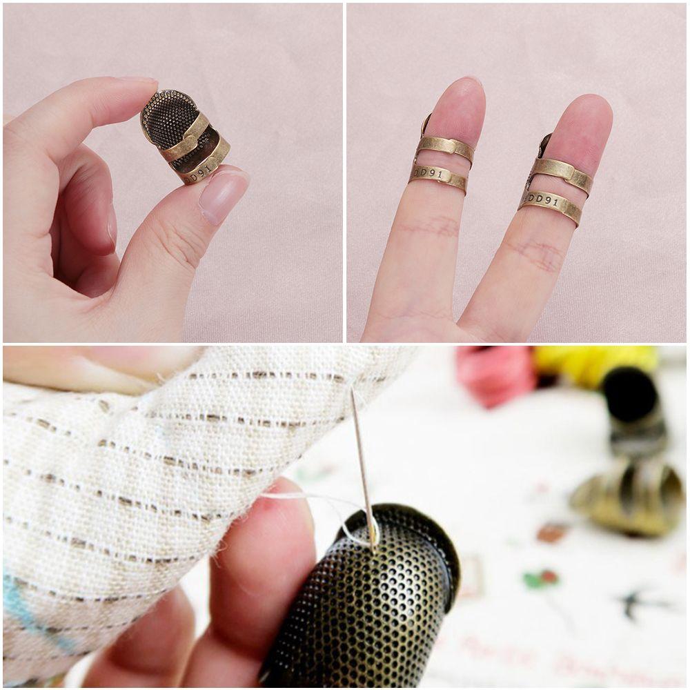 Stitching Tools DIY Crafts Vintage Gold Antique Ring Finger Protector Needle Thimble Metal