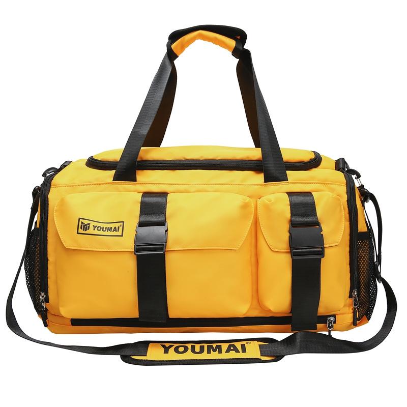 Men's and Women's Lightweight Travel Bags Large Capacity Pockets Hand Luggage Bag Dry and Wet Separation Training with Shoe Compartment Fitness Bag