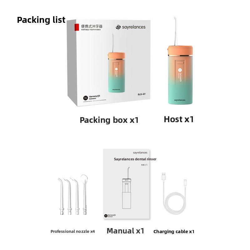 Electric Tooth Flusher, Portable and Compact Tooth Cleaning Artifact for Oral Cleaning Teeth