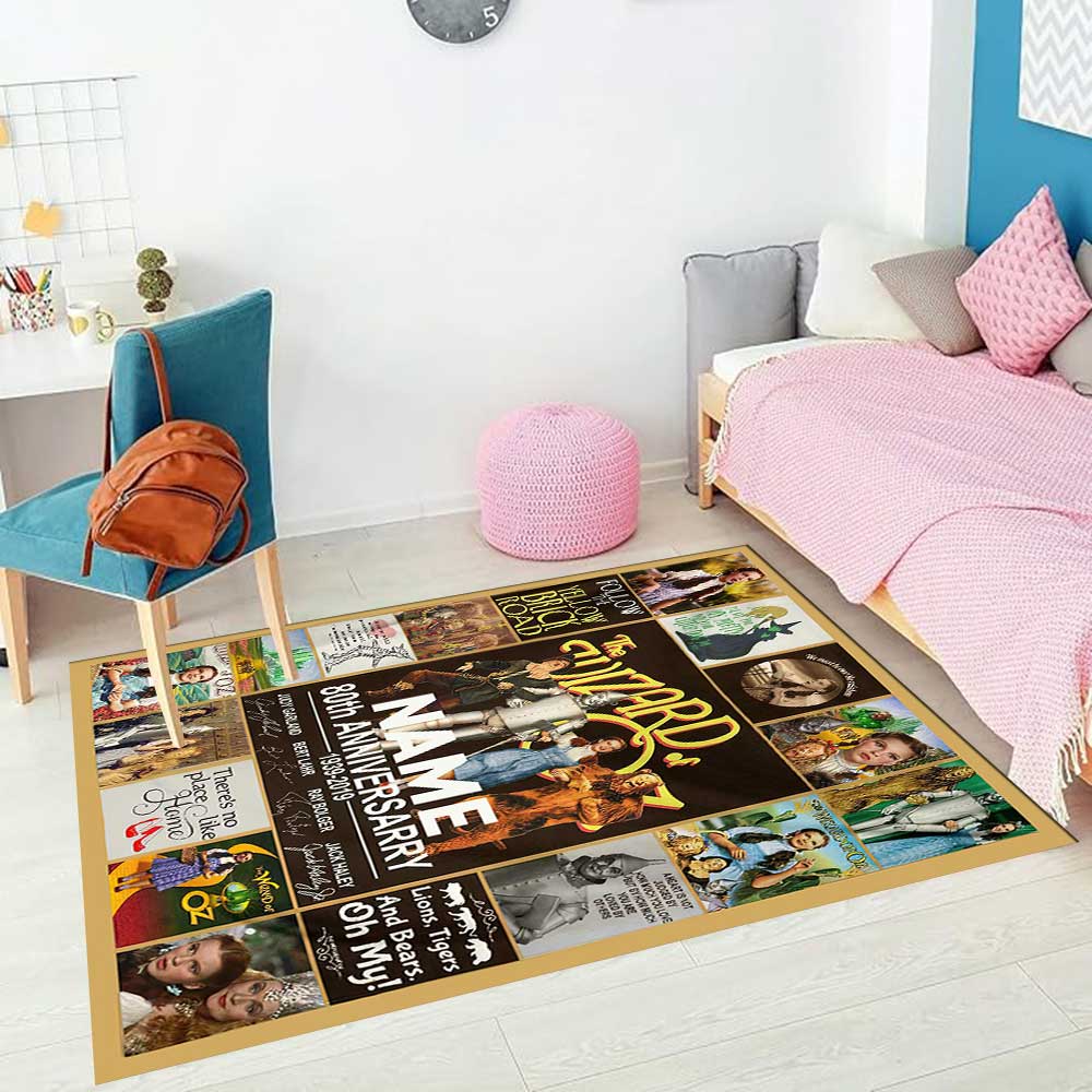 Warnermedia Customize your name rug, office chair cushion, home bedroom living room gift.