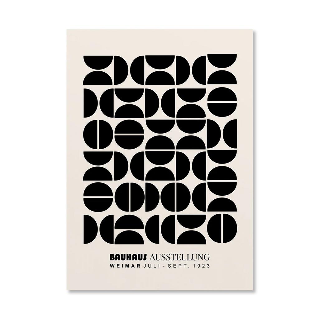 Abstract Orange Bauhaus Geometric Poster Pop Art Sunrise & Bicycle Wall Art Prints for Modern Living Room Dormitory Home Decor