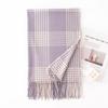 Scarf Winter Thickened New Style Plaid Women's Versatile Tassel Fashion Warm Scarf Comfortable Imitation Cashmere Scarf