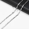 Mens Mobius Chain Necklaces Gifts Jewelry, Silver Color 4mm Wide Stainless Steel Geometric Twisted Links Choker Collar