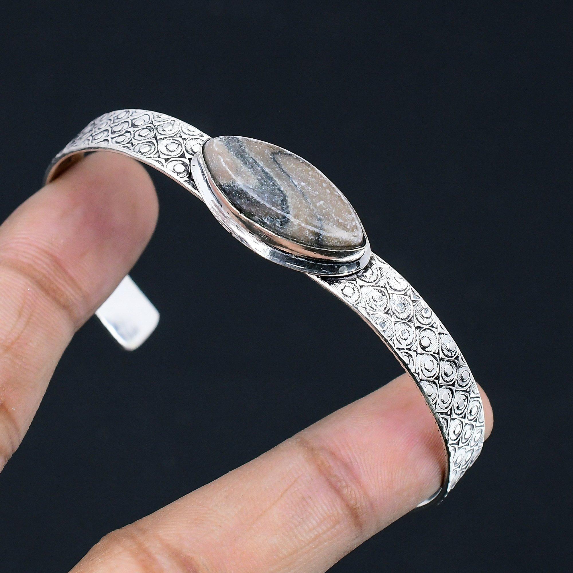 

Маркиза Паутина Яшма Драгоценный камень Сестра Элегантный Модный Браслет Стерлинговое серебро Adjustable