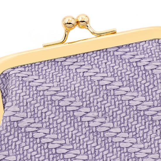 Mini Bærbar Myntpung Faux Skinn Kyss Lås Vekslepose Flerbruks Nøkler