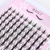 Large Capacity Autumn Maple Leaf Double Eyelid False Eyelashes with 10 Rows and 12 Clusters - Natural, Lightweight, 3D, Self-Adhesive
