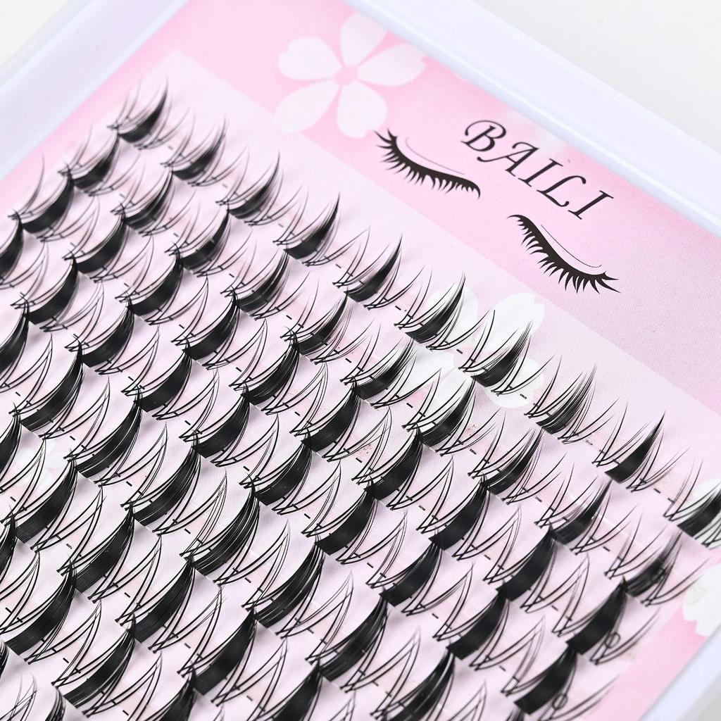 Large Capacity Autumn Maple Leaf Double Eyelid False Eyelashes with 10 Rows and 12 Clusters - Natural, Lightweight, 3D, Self-Adhesive