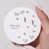 Korean version of small stud earrings, exquisite 1 pair of stud earrings a week, simple color dripping small earrings, love zircon stud earrings.