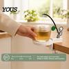 Leak Proof Tea Bag Clip Fishing Man Holder with Coaster, Cute Stick Figure Minimalist Design Holder, Funny Desk Cup Drip Catcher, Novelty Accessory