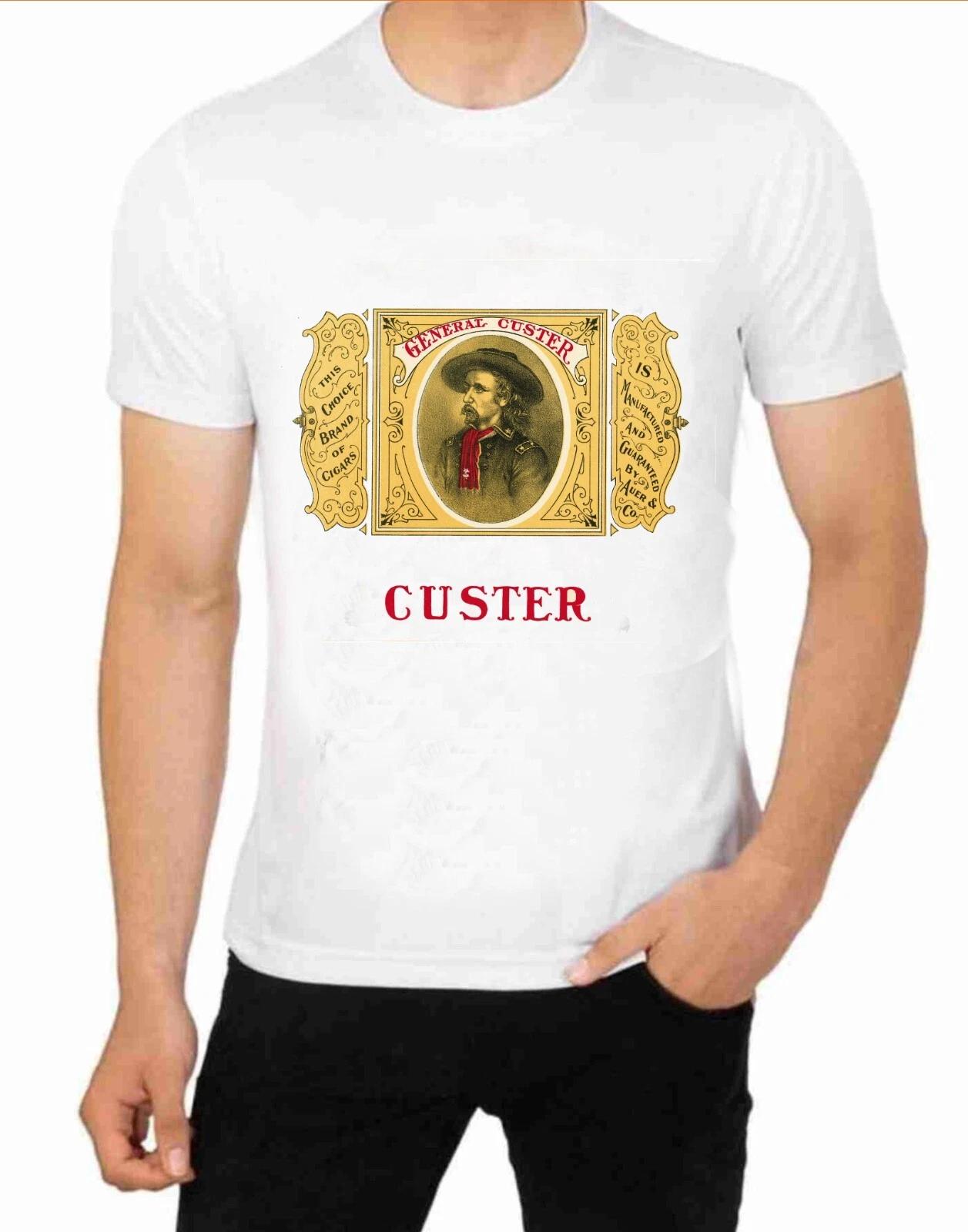 George Custer Cigar Label art T-Shirt Vintage late 1890s Cigar Box Labels 3XL