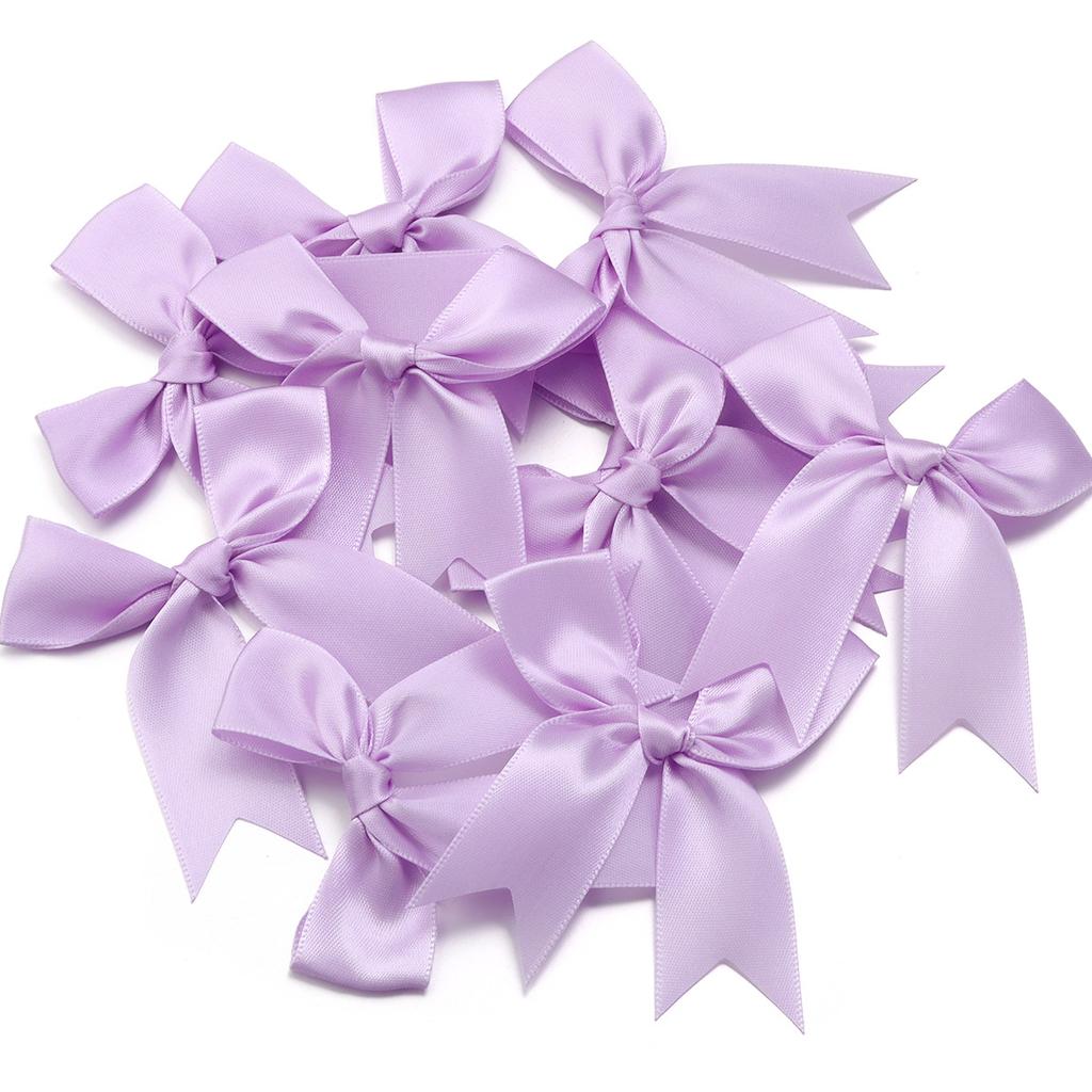 Fresh Pink Ribbon Small Packaging Bow Polyester Satin Bow Flower Handmade Tie Hair Accessories Craft Supplies