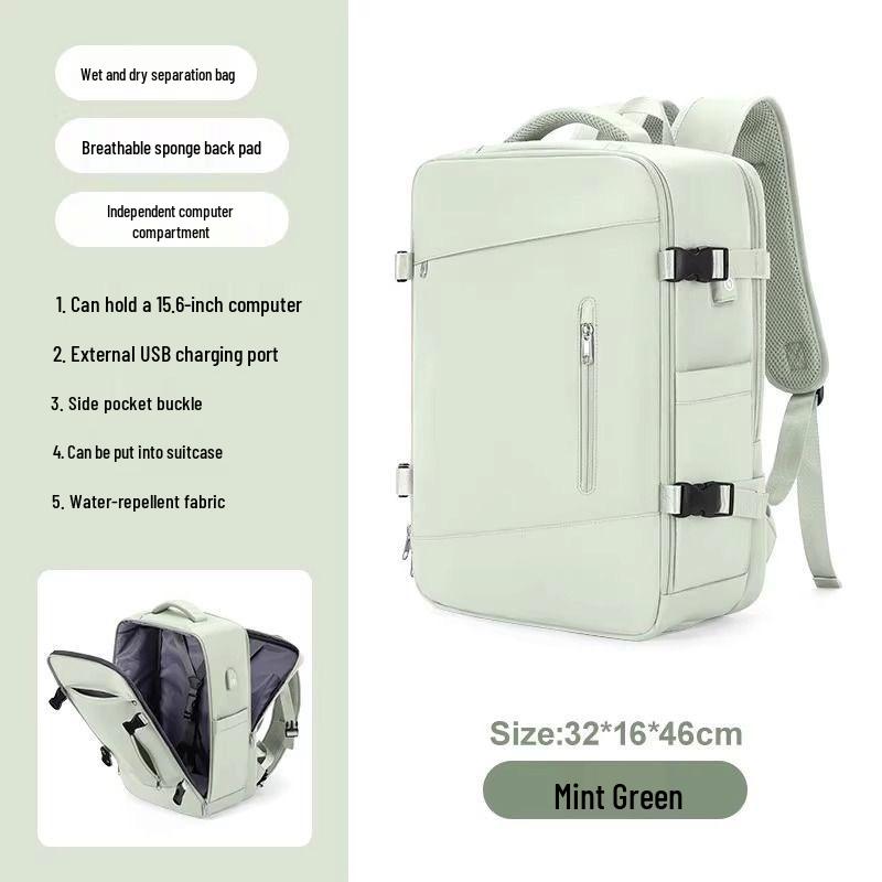 Men's Large Capacity Travel Backpack with Wet/Dry Separation, Cabin-Size Business Computer Backpack