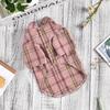 Plaid Breathable Dog Shirt for Indoor & Outdoor Use