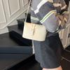 Fashion Textured Bucket Bag, New Woven Pattern Handbag, High-end Shoulder Bag, Commuter Messenger Women's Bag