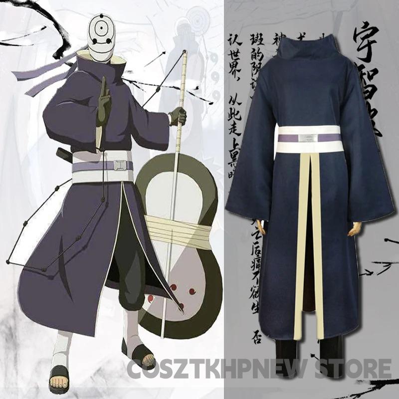 Uchiha Obito Anime Cosplay Kostümleri Cadılar Bayramı Kostümleri Kadın Erkek Japon Elbise Kimono Performans Festivali