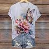 Short Sleeved Summer Thin Vest Women's T Shirt 3D Digital Animal Insect Printed Top