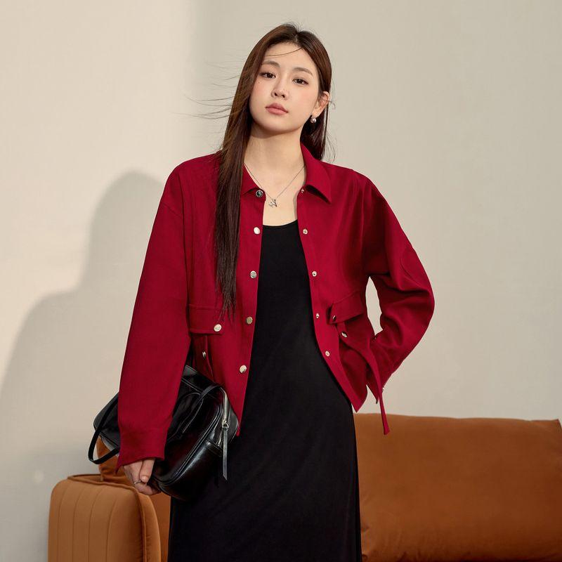 

Blue Language Plus Size Ladies Red Outwear Casual Sling Dress Red Jacket Pre-Sale 4XL
