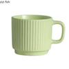 Einfachheit Gestreifte Keramiktasse Einfarbig Saftbecher Büro Milchkaffee Tasse Becher Getränkebecher Familienfrühstückstassen Teetassen
