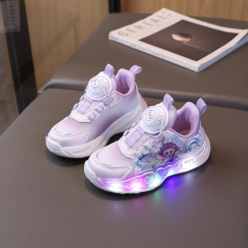 Girls' 2025 Spring Mesh Velcro Sneakers - Small & Medium Sizes