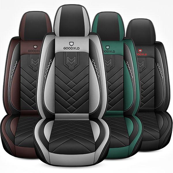 Autostoelhoes Voorstoelhoes Autostoelbeschermer Stoelhoezen voor Auto Ademend PU Leer Autostoelhoezen Passen op de Meeste Voertuigen