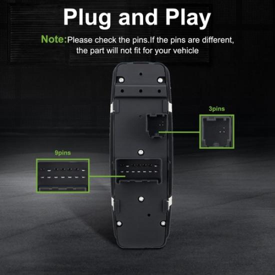 Master Window Switch Front Left Driver Fits Dodge Ram 1500 2500 3500 4602863AB