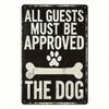 Metal Poster Wall Art, Custom Metal Sign for Entryway, Funny Dog Permission Sign, Home Decor